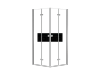 BESCO Kabina kwadratowa składana 80 x 80 x 195 Exo-H 80 Gun Metal KEHGM-80-195